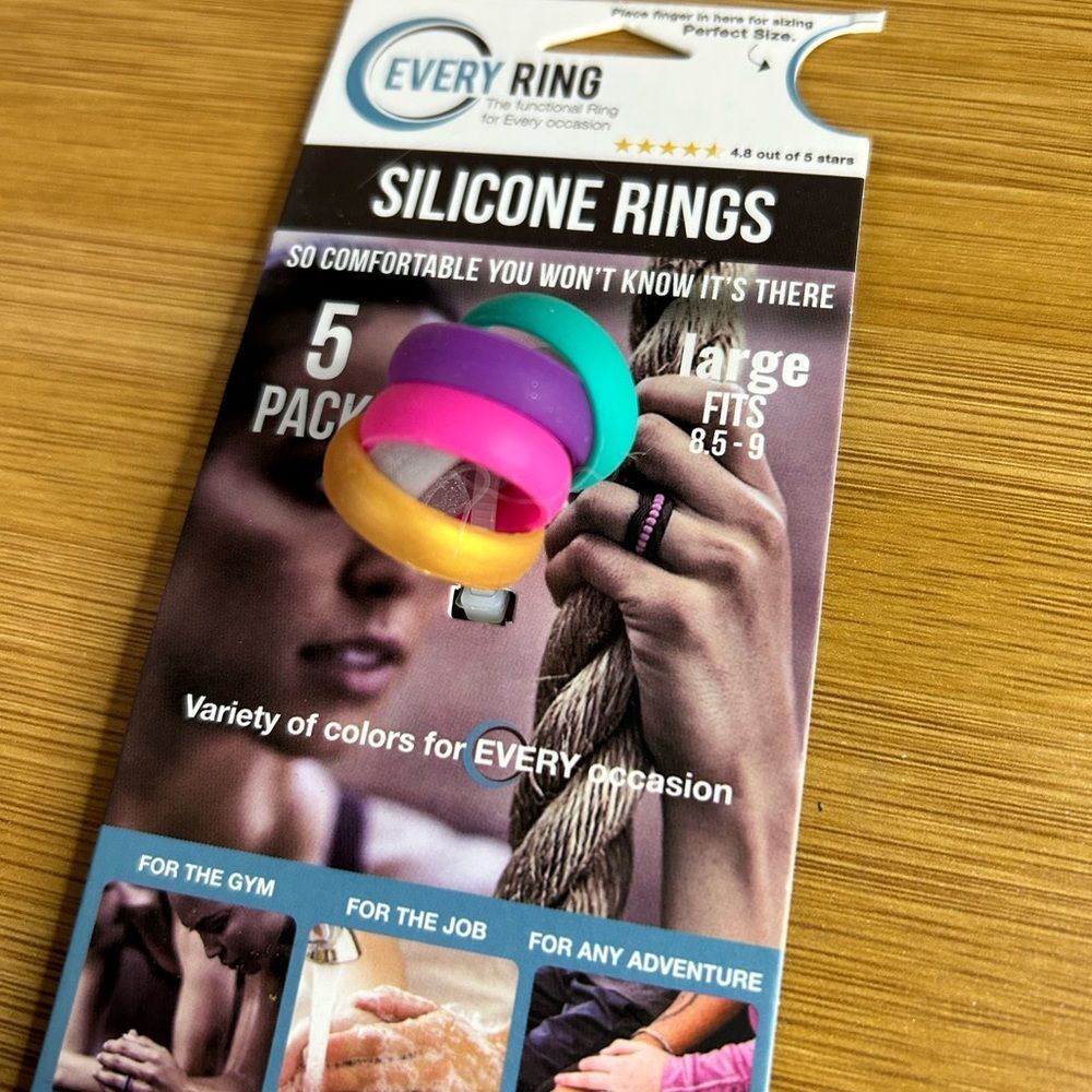 Silicone Rings 5 Pack - Multicolor - Picture 4 of 5